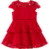 Wonderland Embroidered Dress Baby, Red - Dresses - 1 - thumbnail