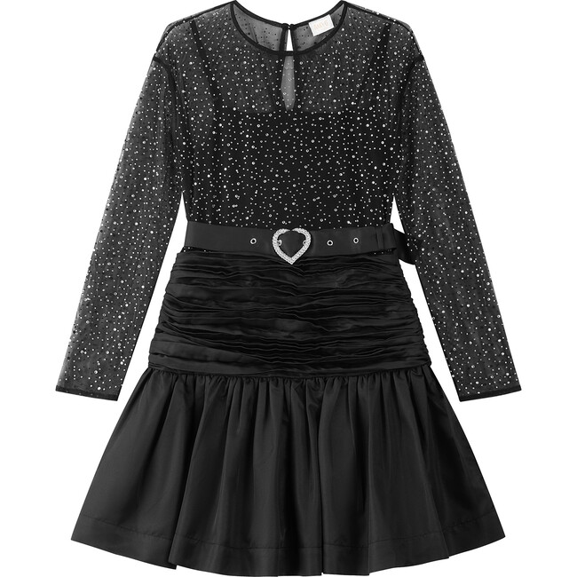 Twinkle Beaded Dress, Black - Dresses - 1