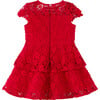 Wonderland Embroidered Dress Baby, Red - Dresses - 2