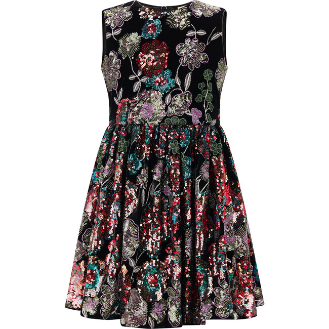 Mistletoe Sequin Dress, Floral - Dresses - 1