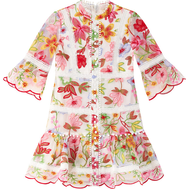 Merry Embroidered Dress, Floral - Dresses - 1