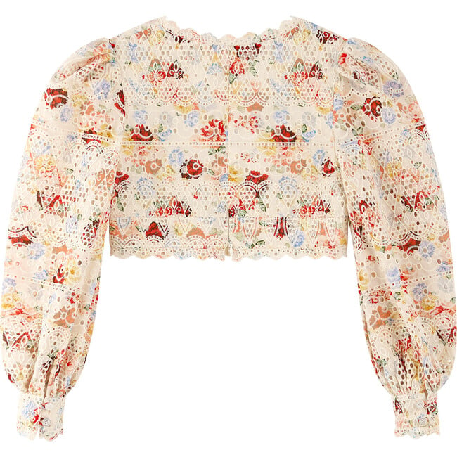 Holiday Embroidered Top, Floral - Blouses - 2