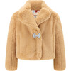 Frosty Fur Jacket, Beige - Jackets - 1 - thumbnail