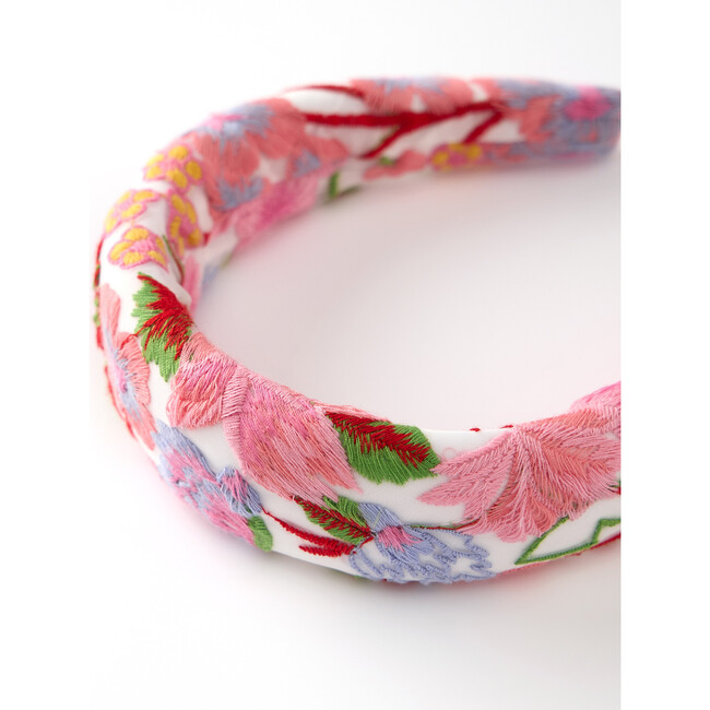 Glam Embroidered Headband, Floral - Headbands - 3