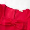 Bow Dress, Red - Dresses - 3