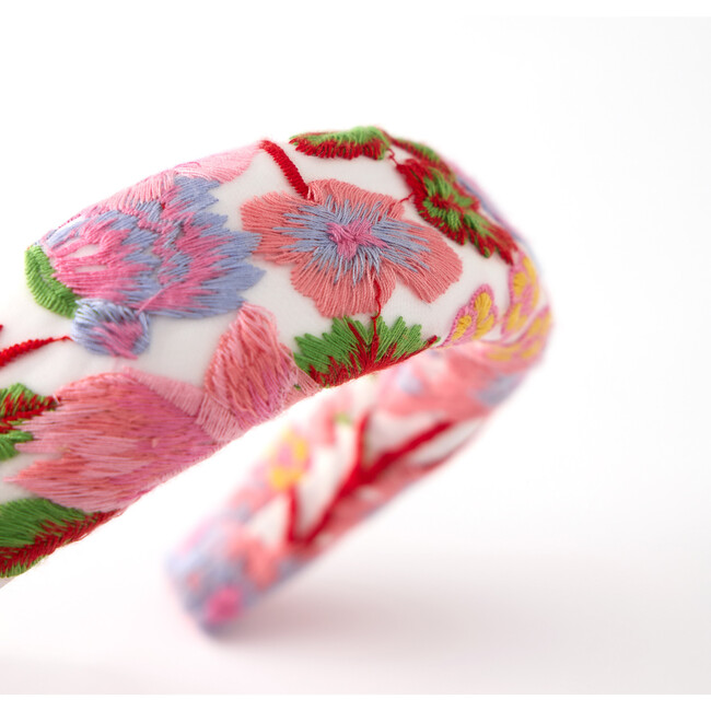 Glam Embroidered Headband, Floral - Headbands - 5