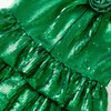 Festive Sequin Dress, Emerald - Dresses - 6