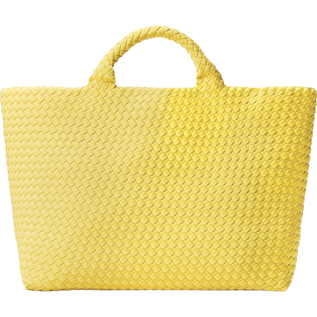 Women's St. Barths Hand-Woven Neoprene Large Tote, Citron