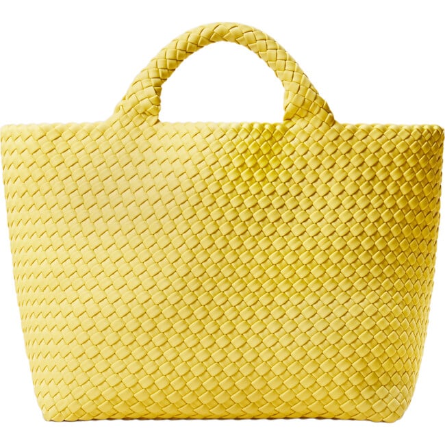 Women's St. Barths Hand-Woven Neoprene Medium Tote, Citron