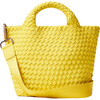 Women's St. Barths Hand-Woven Neoprene Crossbody Strap Small Tote, Citron - Bags - 1 - thumbnail