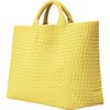 Women's St. Barths Hand-Woven Neoprene Large Tote, Citron - Bags - 2