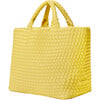 Women's St. Barths Hand-Woven Neoprene Medium Tote, Citron - Bags - 2