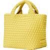 Women's St. Barths Hand-Woven Neoprene Crossbody Strap Small Tote, Citron - Bags - 2