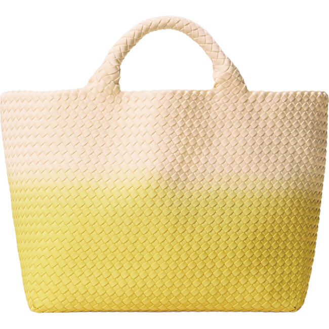 Women's St. Barths Medium Handwoven Tote Dip Dyed, Ginkgo - OS