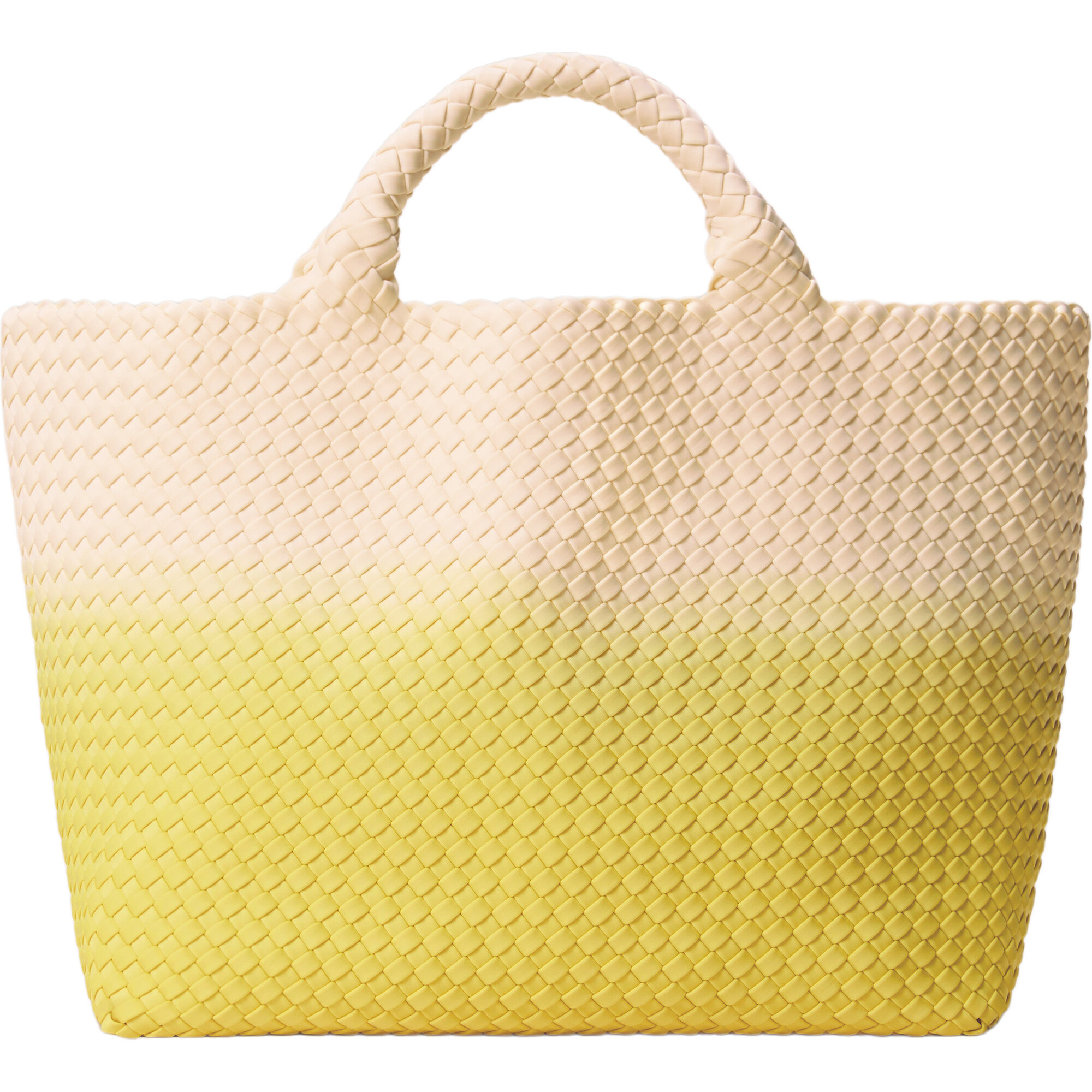 Women's St. Barths Medium Handwoven Tote Dip Dyed, Ginkgo - OS - Bags - 1