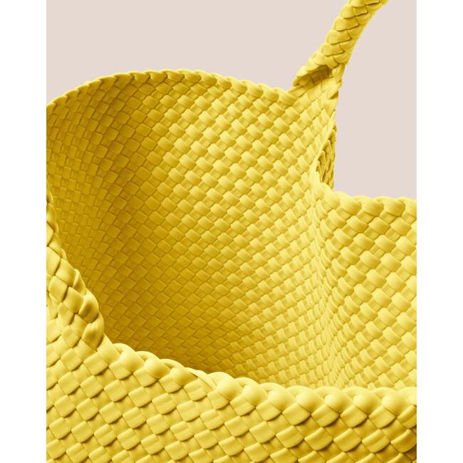 Women's St. Barths Hand-Woven Neoprene Large Tote, Citron - Bags - 3