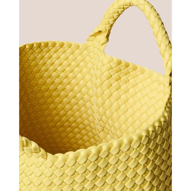 Women's St. Barths Hand-Woven Neoprene Medium Tote, Citron - Bags - 3