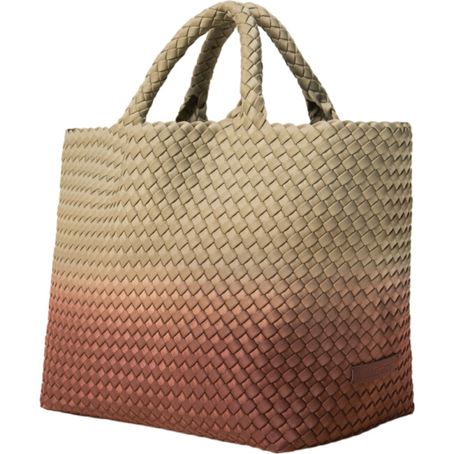 Women's St. Barths Dip-Dyed Hand-Woven Neoprene Medium Tote, Java - Bags - 2