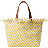 Women's Havana Hand-Woven Neoprene Magnetic Snap Medium Tote, Soleil - Bags - 1 - thumbnail