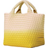 Women's St. Barths Dip-Dyed Hand-Woven Neoprene Crossbody Strap Small Tote, Ginkgo - Bags - 2