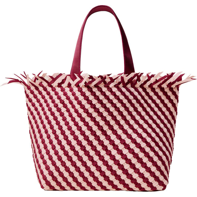 Women's Havana Hand-Woven Neoprene Magnetic Snap Medium Tote, Jaipur