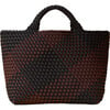 Women's St. Barths Plaid Hand-Woven Neoprene Medium Tote, Siena - Bags - 1 - thumbnail