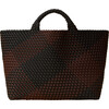 Women's St. Barths Plaid Hand-Woven Neoprene Large Tote, Siena - Bags - 1 - thumbnail