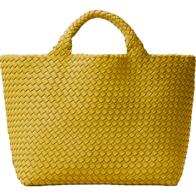 Women's St. Barths Hand-Woven Neoprene Medium Tote, Chartreuse