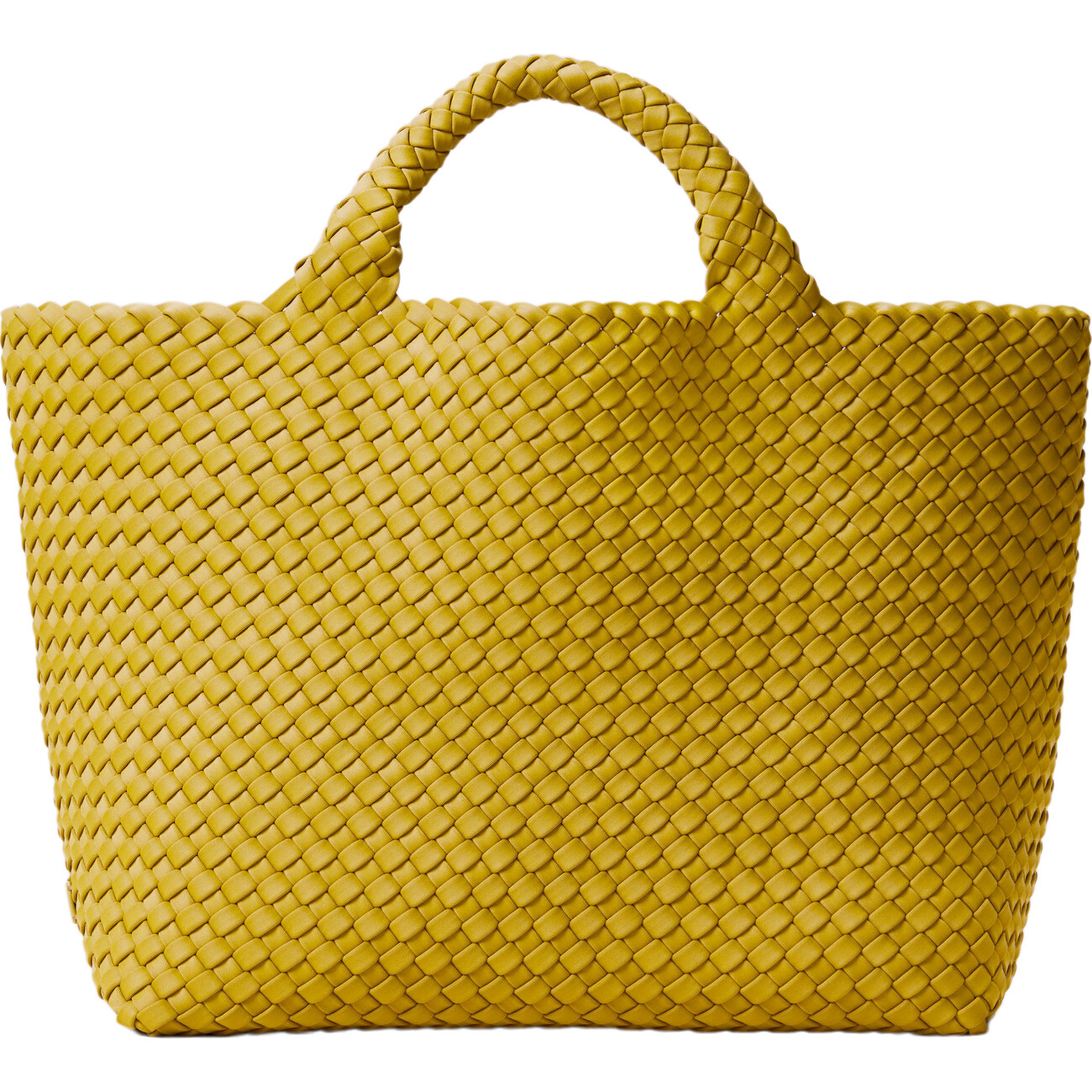Women's St. Barths Medium Handwoven Tote, Chartreuse - OS