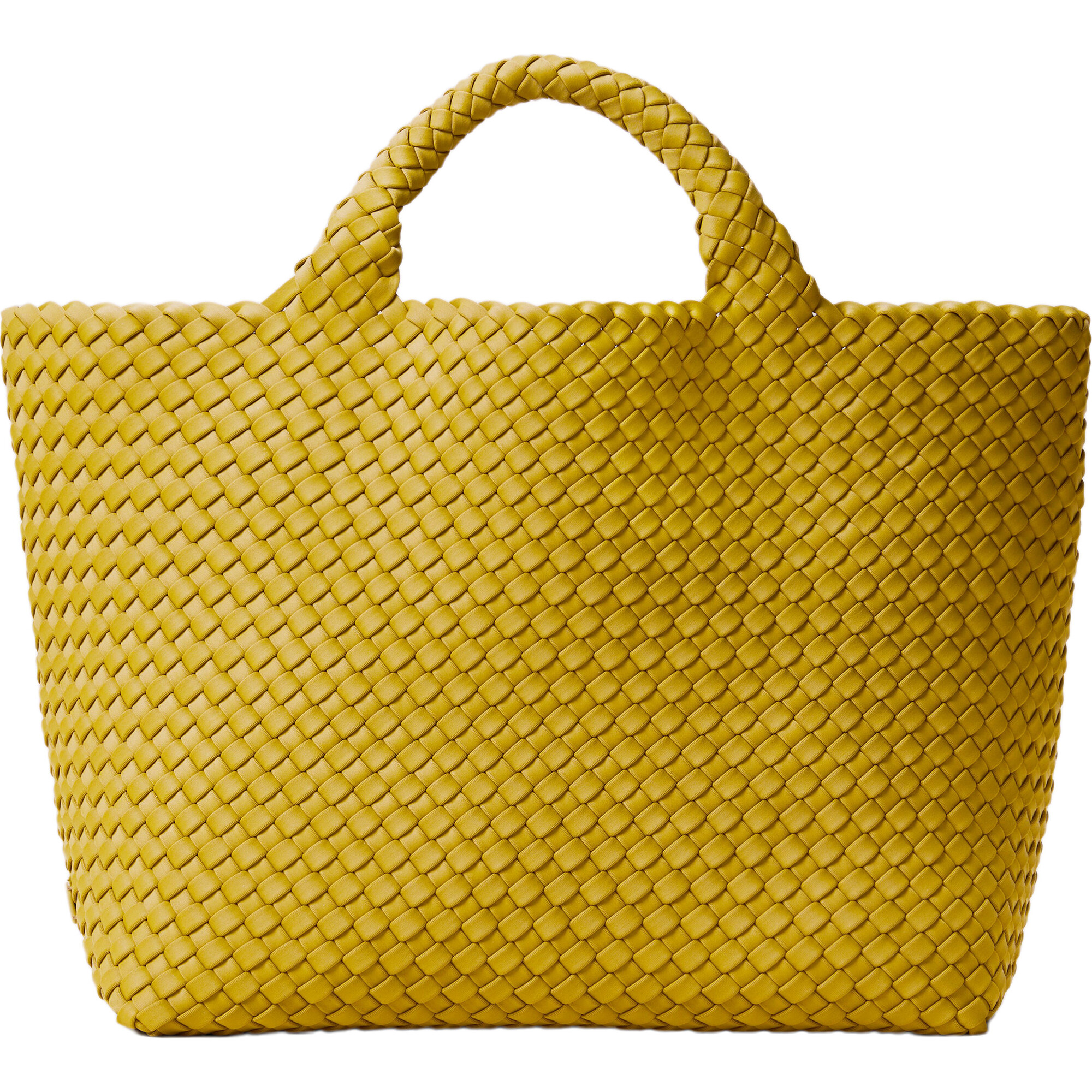 Women's St. Barths Medium Handwoven Tote, Chartreuse - OS