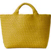 Women's St. Barths Hand-Woven Neoprene Medium Tote, Chartreuse - Bags - 1 - thumbnail