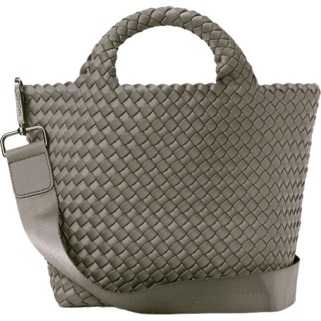 Women's St. Barths Hand-Woven Neoprene Crossbody Strap Small Tote, Laurel