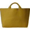 Women's St. Barths Hand-Woven Neoprene Large Tote, Chartreuse - Bags - 1 - thumbnail