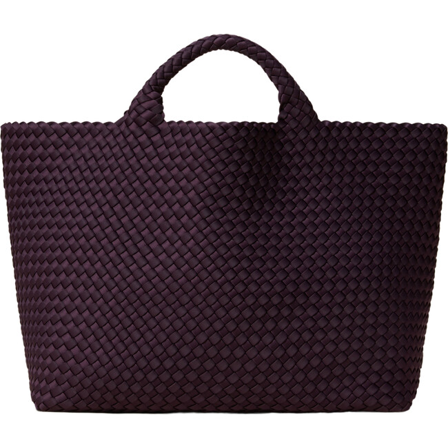 Women's St. Barths Hand-Woven Neoprene Large Tote, Aubergine