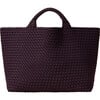 Women's St. Barths Hand-Woven Neoprene Large Tote, Aubergine - Bags - 1 - thumbnail