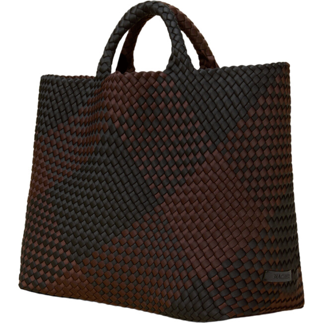 Women's St. Barths Plaid Hand-Woven Neoprene Large Tote, Siena - Bags - 2