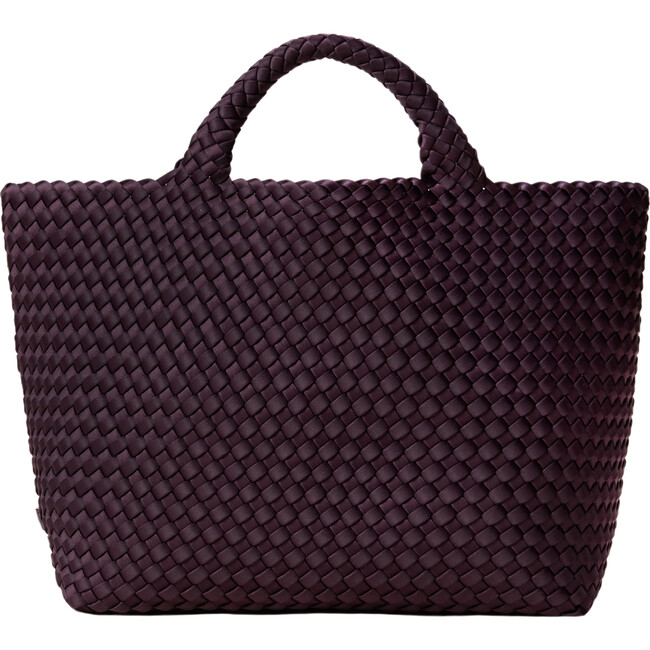 Women's St. Barths Hand-Woven Neoprene Medium Tote, Aubergine