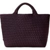 Women's St. Barths Hand-Woven Neoprene Medium Tote, Aubergine - Bags - 1 - thumbnail