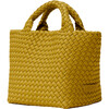 Women's St. Barths Hand-Woven Neoprene Crossbody Strap Small Tote, Chartreuse - Bags - 2