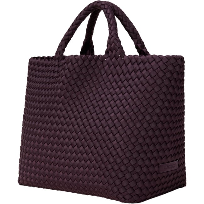 Women's St. Barths Hand-Woven Neoprene Medium Tote, Aubergine - Bags - 2