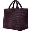 Women's St. Barths Hand-Woven Neoprene Medium Tote, Aubergine - Bags - 2