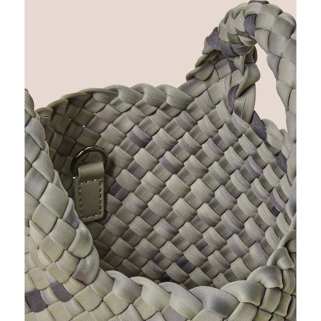 Women's St. Barths Watercolor Hand-Woven Crossbody Strap Petit Tote, Neptune - Bags - 3