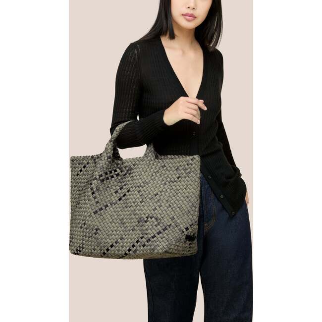 Women's St. Barths Watercolor Hand-Woven Neoprene Large Tote, Neptune - Bags - 5