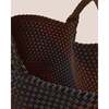 Women's St. Barths Plaid Hand-Woven Neoprene Large Tote, Siena - Bags - 3