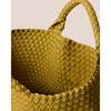 Women's St. Barths Hand-Woven Neoprene Medium Tote, Chartreuse - Bags - 3