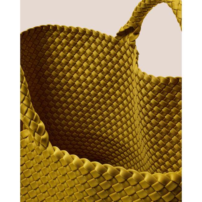 Women's St. Barths Hand-Woven Neoprene Large Tote, Chartreuse - Bags - 3