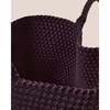 Women's St. Barths Hand-Woven Neoprene Large Tote, Aubergine - Bags - 3