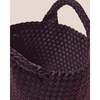 Women's St. Barths Hand-Woven Neoprene Crossbody Strap Small Tote, Aubergine - Bags - 3