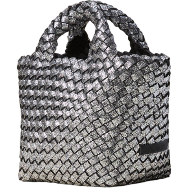 Women's St. Barths Hand-Woven Neoprene Crossbody Strap Petit Tote, Titanium - Bags - 2