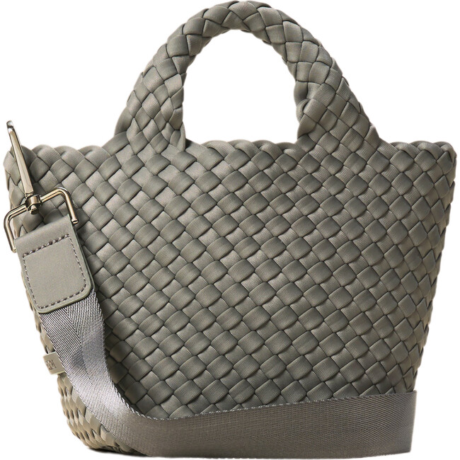 Women's St. Barths Hand-Woven Neoprene Crossbody Strap Petit Tote, Laurel